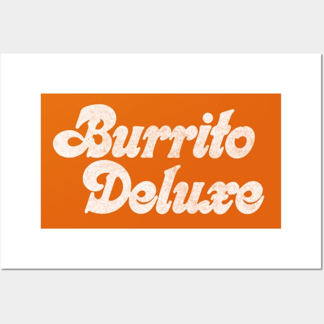 Burrito Deluxe // Retro Faded Style Design Wall Art by DankFutura